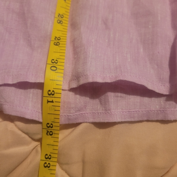 J Jill Love Linen Top Roll Tab Popover Lilac Purple Pink Sz Medium - Picture 14 of 14